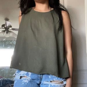 Olive green top